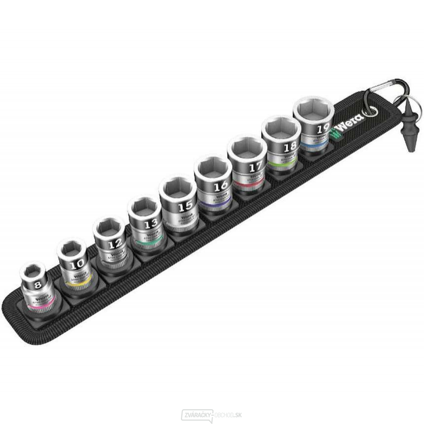 Wera 003970 Nástrčné hlavice Zyklop 3/8" Belt B 1 s funkciou držania (sada 10 ks)