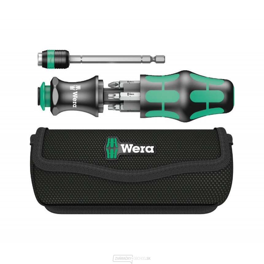 Wera 051023 Rukoväť skrutkovača 1/4" s Kraftform Kompakt 22 vo vrecku (sada 7 kusov)