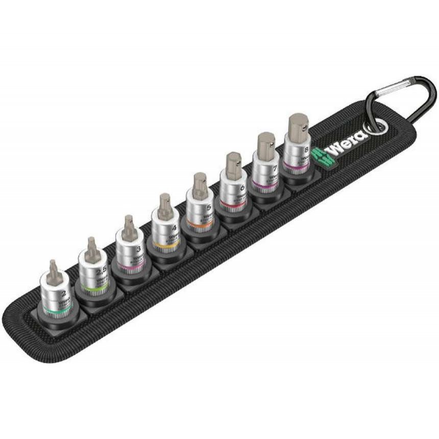 Wera 003881 Zyklop HEX nástrčné hlavice 2 ÷ 8 mm Pás A 2, funkcia držania, 1/4