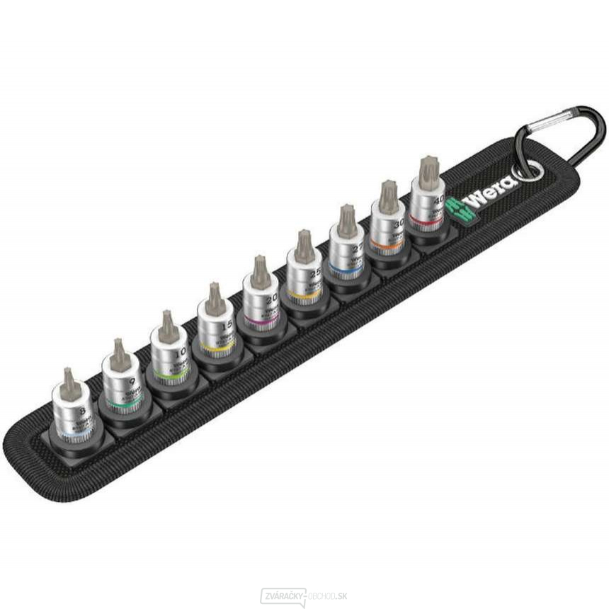 Wera 003882 Torx Zyklop 1/4" Belt A 3 TORX® HF nástrčné hlavice s pridržiavacou funkciou (sada 9 ks)