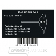 Wera 136070 Skrutkovače s krížovou rukoväťou Hex-Plus 454/5 HF SHK Set 1 (sada 5 kusov) Náhľad