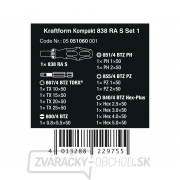 Wera 051060 Držiak bitov Kraftform Kompakt 838 RA S Set 1 vrátane bitov (sada 14 dielov) Náhľad