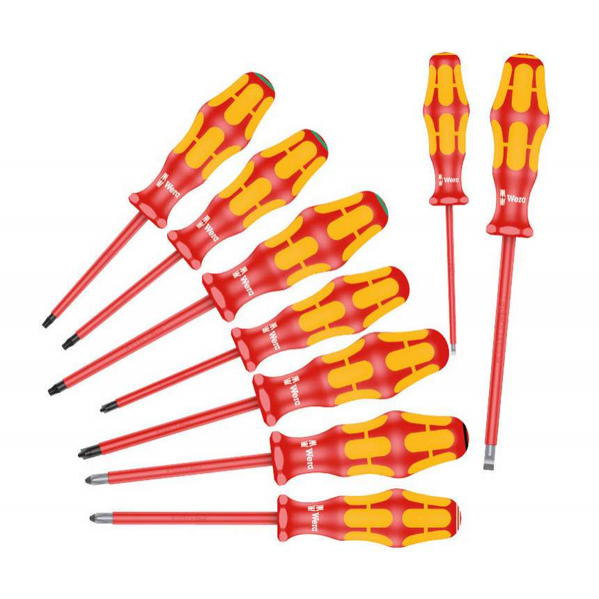 Wera 133355 Elektrické skrutkovače Kraftform Plus VDE série 100 typ 160 i/162 i/167 i/9 (sada 9 dielov)