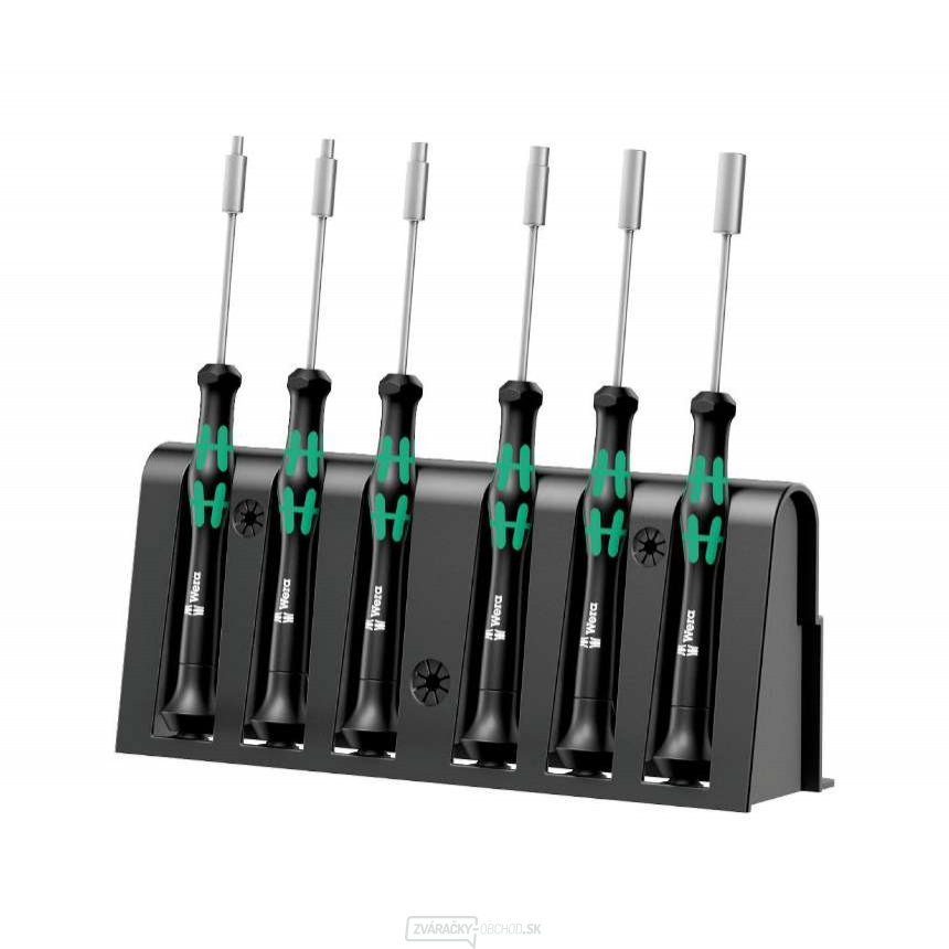 Wera 118158 Maticové skrutkovače pre elektroniku Kraftform Kompakt Micro typ 2069/6 (Sada 6 dielov + stojan)