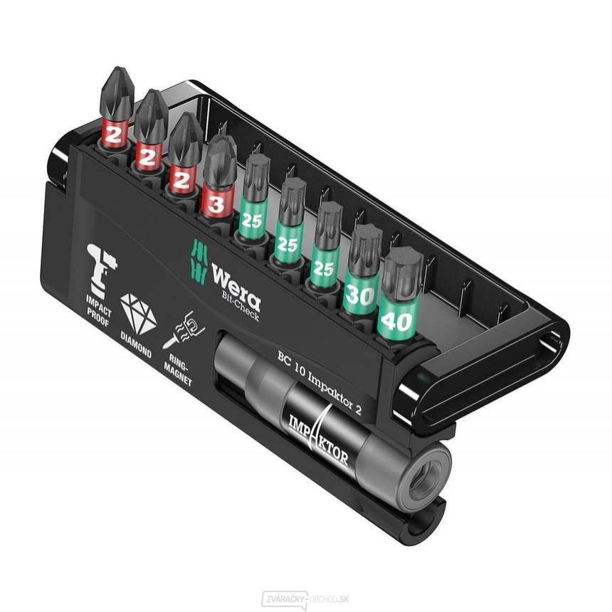 Wera 057682 1/4" Bit-Check 10 Impaktor 2 (sada 10 kusov) Wera 057682 1/4" Bit-Check 10 Impaktor 2 (sada 10 kusov) gallery main image