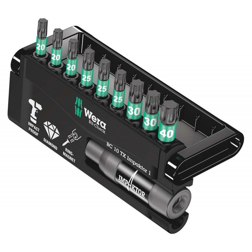 Wera 057688 Bit-Check 10 TX Impaktor 1 s držiakom 897/4 Impaktor R (sada 10 ks)
