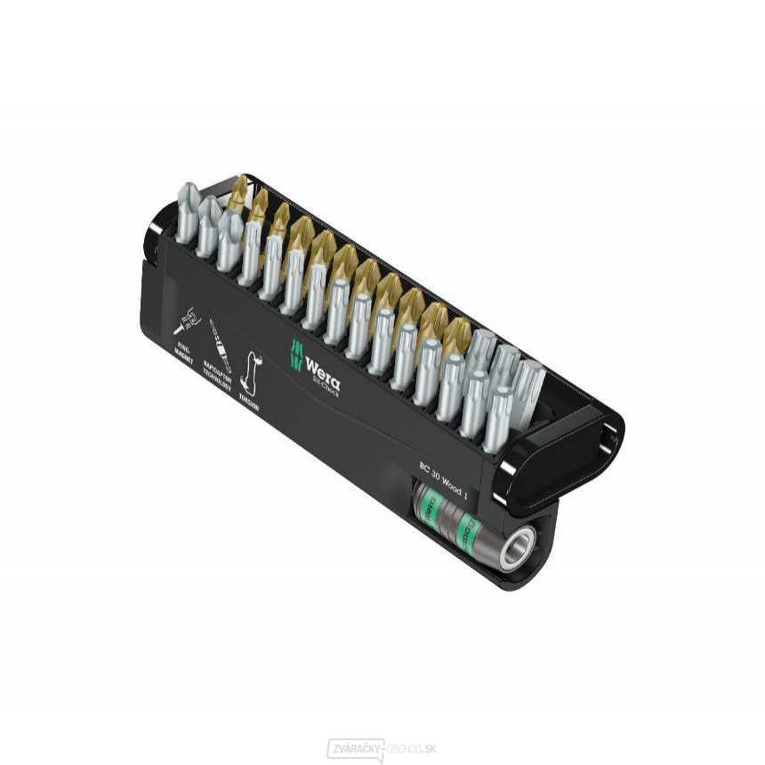 Wera 057433 Torzné bity Bit-Check 30 Wood 1 s držiakom 887/4 RR (sada 30 kusov)