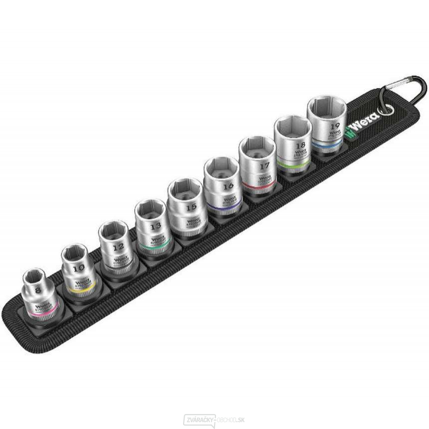 Wera 003973 Nástrčné hlavice Zyklop 3/8" Belt B 4 s funkciou držania (sada 9 ks)
