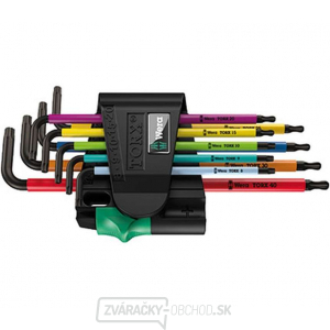 Wera 073599 Nástrčné kľúče 967 SPKL/9 TORX BO Multicolour, BlackLaser (sada 9 ks) gallery main image