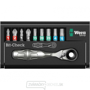 Wera 057418 Bit a račňa 1/4" Bit-Check 10 Zyklop Mini BiTorsion 1 (sada 10 ks) gallery main image