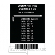 Wera 073544 Nástrčné kľúče inbus 3950/9 Hex-Plus Stainless 1 SB, nerezová oceľ (sada 9 ks) Náhľad