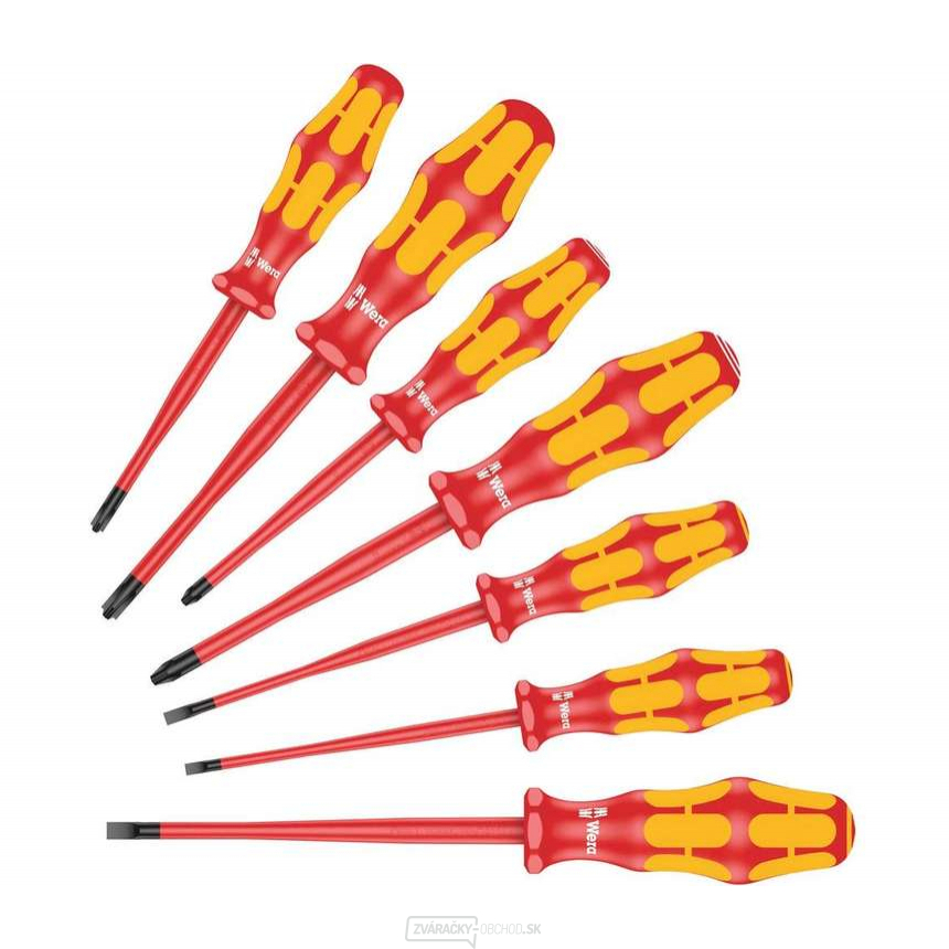 Wera 135961 Elektrikárske skrutkovače Kraftform Plus VDE 160 iSS/7, izolované, extra zúžené (sada 7 ks)