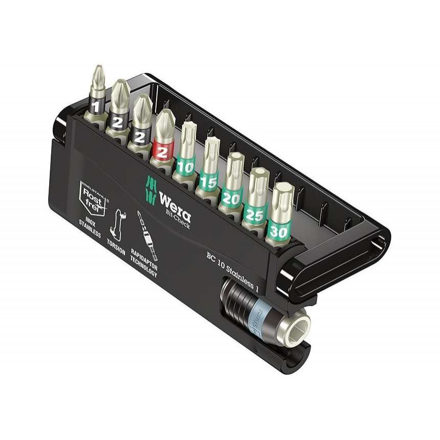 Wera 071110 Nerezové bity 1/4" Bit Check® 10 Stainless 1 (sada 10 kusov)