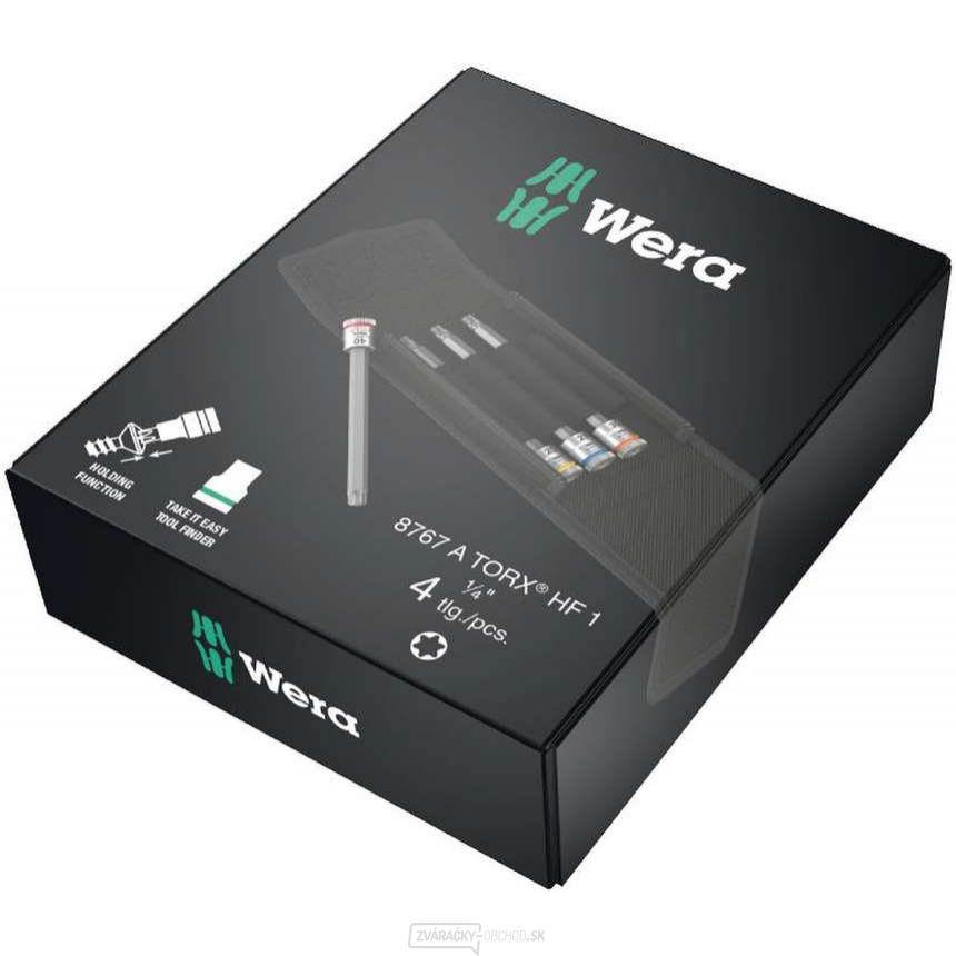 Wera 003375 Nástrčné nadstavce pre Zyklop 1/4" typ 8767 A TORX HF 1 s funkciou držania (5 ks)