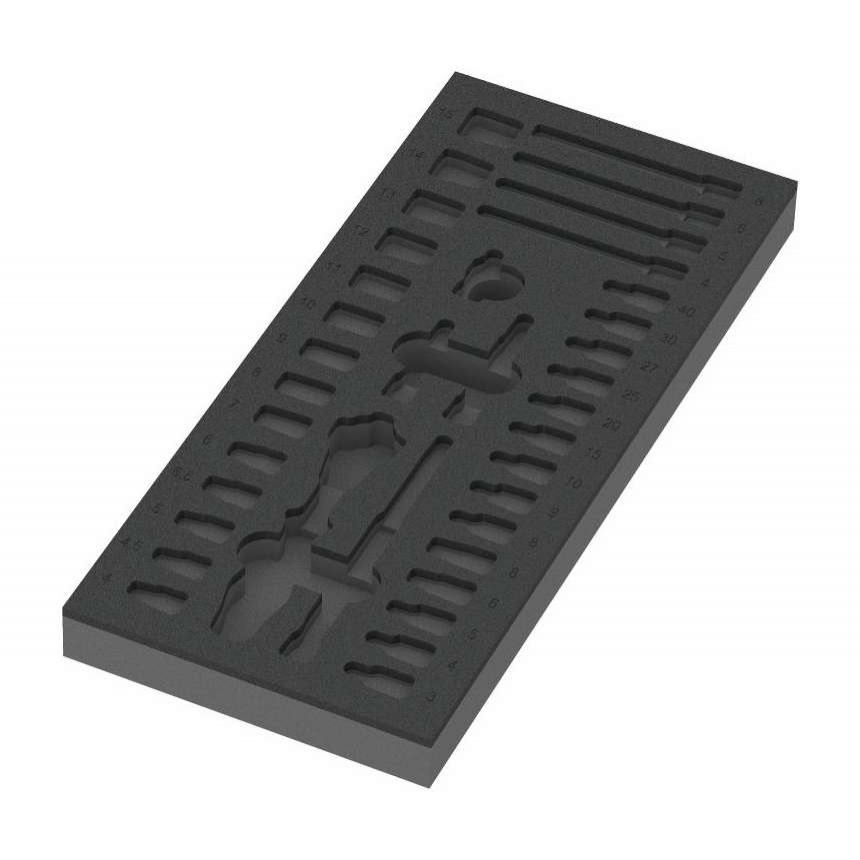 Wera 137320 Modul náradia - penová vložka 9820 pre račňovú sadu 8000 A Zyklop 1/4