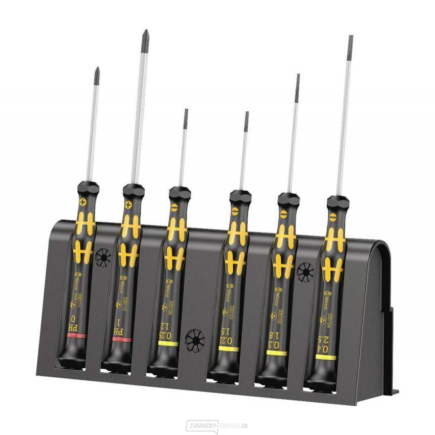 Wera 030170 Mikroskrutkovače pre elektroniku 1578 A/6 ESD (sada 6 ks + stojan)