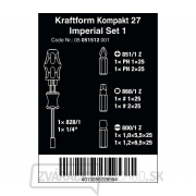 Wera 051512 Kraftform Kompakt 27 Imperial Bit Holder Set 1 vrátane bitov v rukoväti (sada 7 kusov) Náhľad