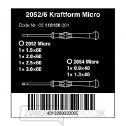 Wera 118156 Mikroskrutkovače Kraftform 2052/6 (sada 6 kusov a stojan) Náhľad