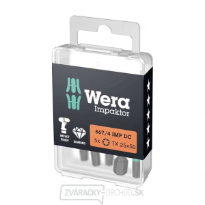 Wera 057665 Bit 1/4" Torx TX 25x50 typ 867/4 IMP DC Impaktor, sada 5 kusov Wera 057665 Bit 1/4" Torx TX 25x50 typ 867/4 IMP DC Impaktor, sada 5 kusov gallery main image