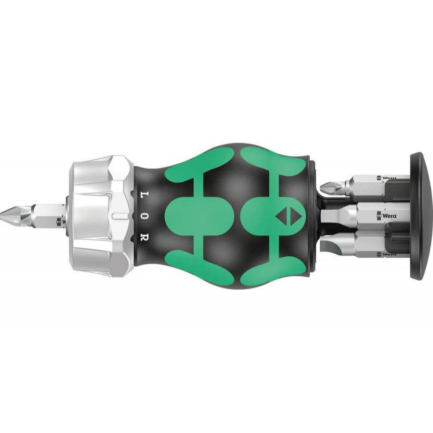 Wera 008886 Skrutkovač s račňou Kraftform Kompakt Stubby Magazin RA 4 (sada 6 ks)