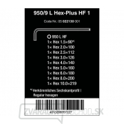 Wera 022130 Wera šesťhranné kľúče 950/9 L Hex-Plus HF 1, pochrómované s funkciou držania (9 ks) Náhľad