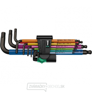 Wera 073593 Nástrčné kľúče inbus 950/9 Hex-Plus Multicolour 1 SB, BlackLaser (sada 9 dielov 1,5-10 mm)