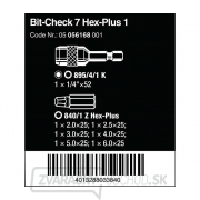 Wera 056168 Bit-Check 7 Hex-Plus 1 (sada 7 kusov) Náhľad