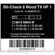 Wera 056470 Skrutkovacie bity 1/4" Bit-Check 6 Wood TX HF 1 (sada 6 kusov) Náhľad
