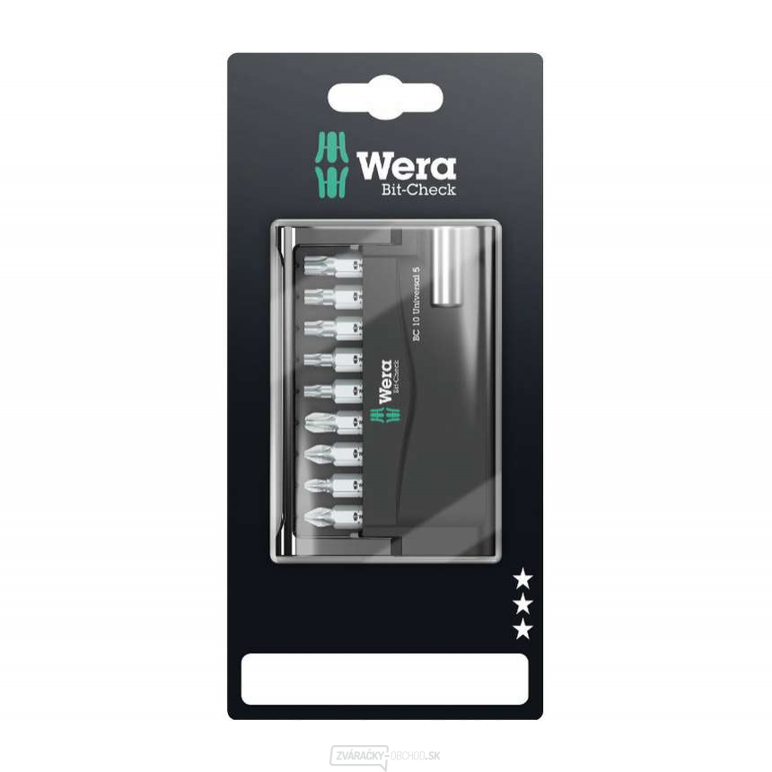 Wera 073416 Bit-Check 10 Universal 5 SB s držiakom 899/4/1 (sada 10 kusov)