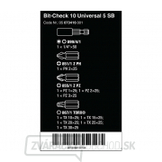 Wera 073416 Bit-Check 10 Universal 5 SB s držiakom 899/4/1 (sada 10 kusov) Náhľad