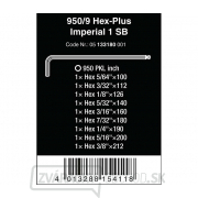 Wera 133180 Nástrčné kľúče inbus 950/9 Hex-Plus Imperial 1 SB inch, blacklaser (sada 9 dielov) Náhľad