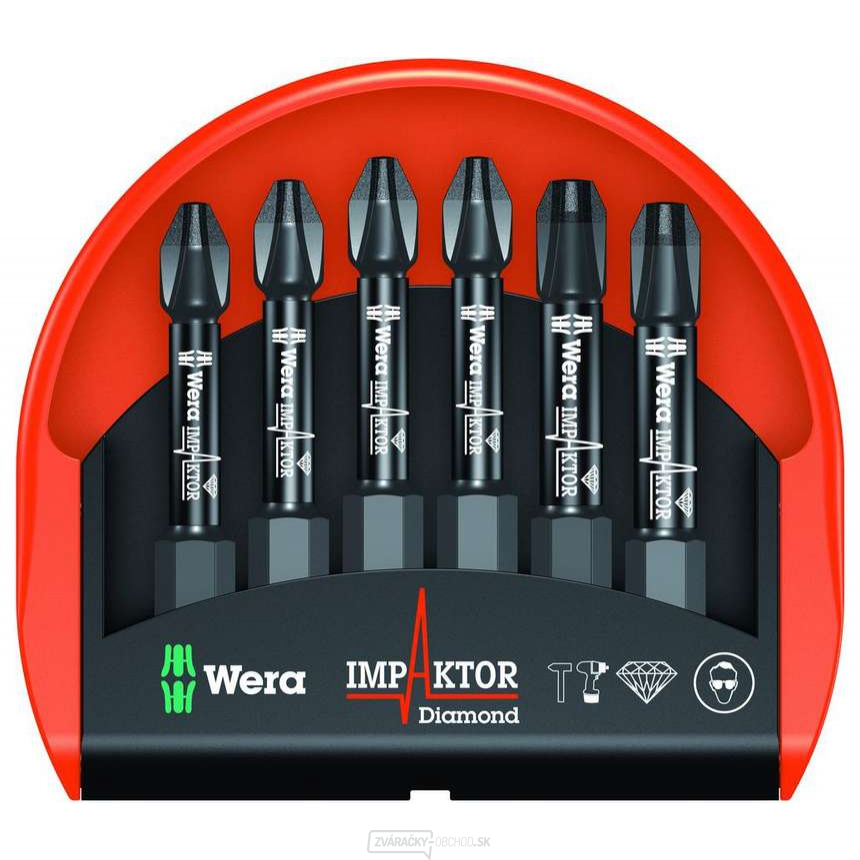 Wera 057691 Bit-Check 6 PH Impaktor 1 (sada 6 kusov)