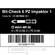 Wera 057692 Bity 1/4" Bit-Check 6 PZ Impaktor 1 (sada 6 kusov) Náhľad