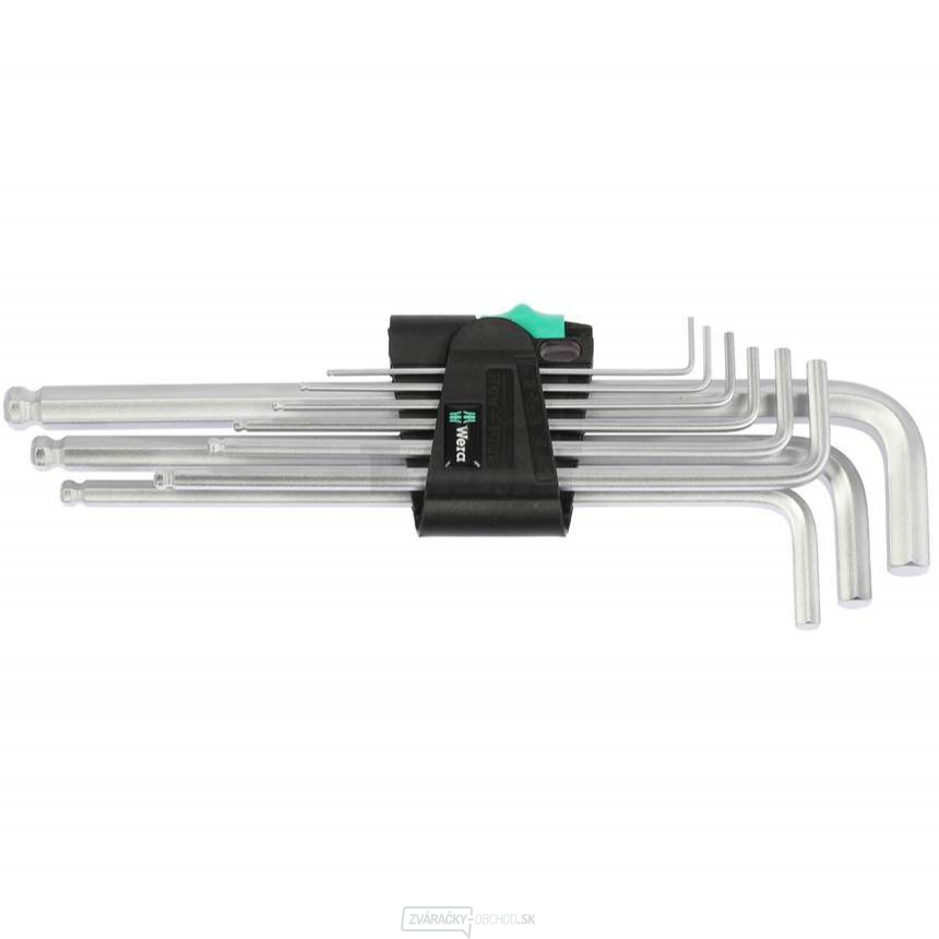 Wera 022087 Nástrčné kľúče inbus 950/9 Hex-Plus 1 pochrómované (sada 9 dielov)