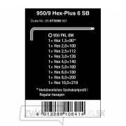 Wera 073596 Nástrčné kľúče inbus 950/9 Hex-Plus 6 SB. Sada 9 kusov BlackLaser Náhľad