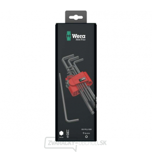 Wera 073596 Nástrčné kľúče inbus 950/9 Hex-Plus 6 SB. Sada 9 kusov BlackLaser
