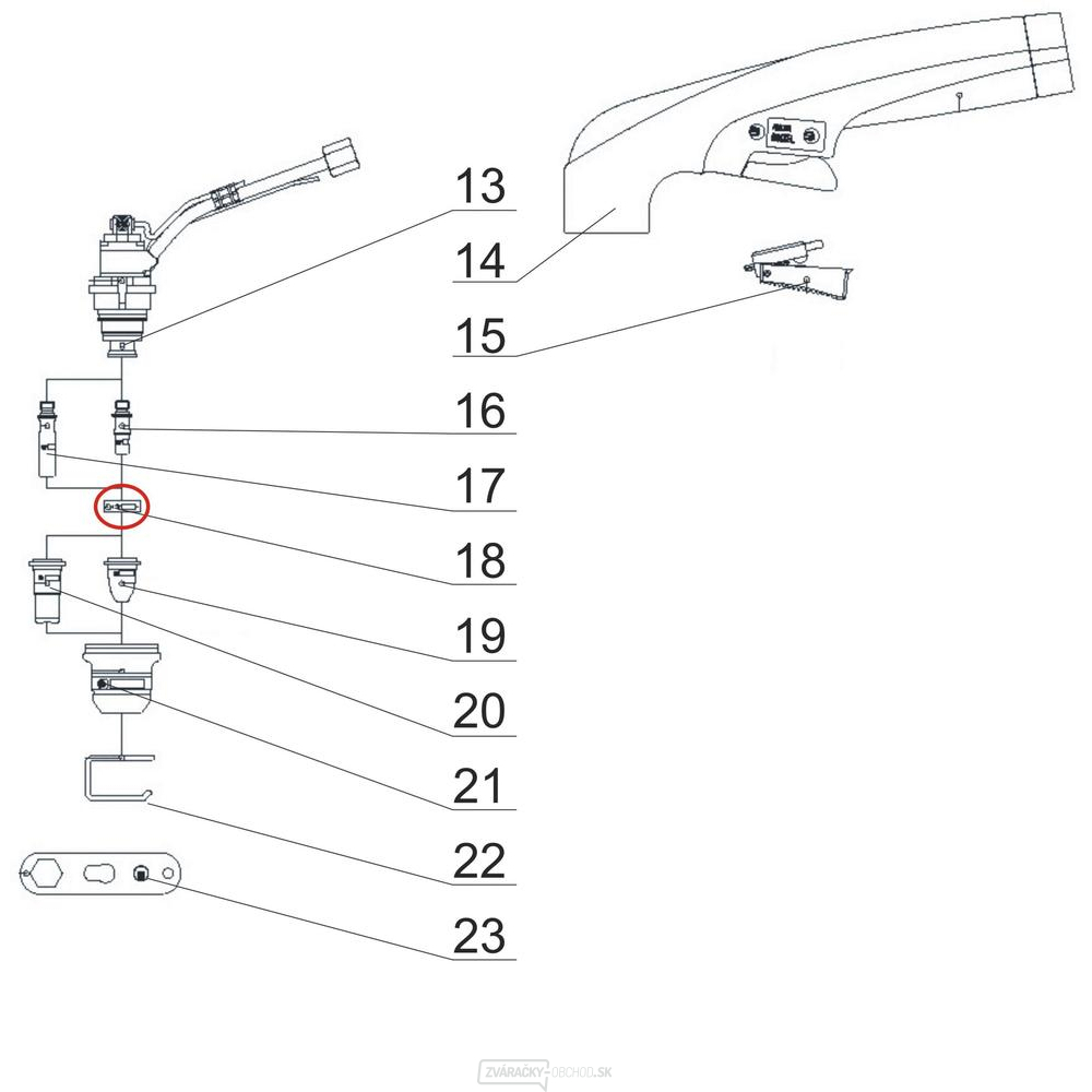 Rozdeľovač vzduchu pre ABICUT 25 / 45 gallery main image