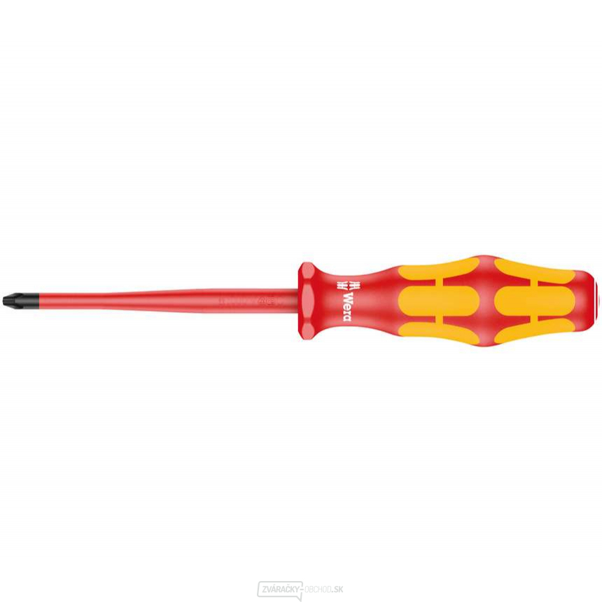 Wera 020131 Elektrikársky skrutkovač Kraftform Plus PH 1x80 mm typ 162 iSS VDE, izolovaný so zníženým priemerom čepele a rukoväte