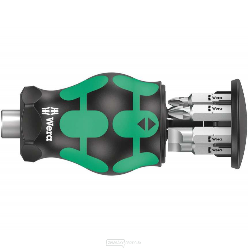 Wera 008877 Držiak bitov Kraftform Kompakt Stubby 4 1/4" so zásobníkom (sada 6 kusov)