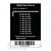 Wera 022086 Sada nástrčkových kľúčov inbus 950/9 Hex-Plus 6, čierna laserová (sada 9 kusov) Náhľad