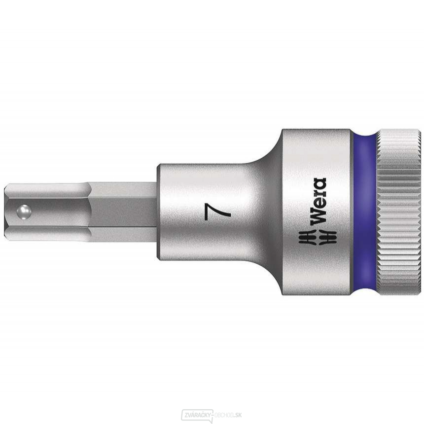 Wera 003823 Zyklop 1/2" 6-hranný 7 mm nástrčný bit 8740 C HF s funkciou držania Wera 003823 Zyklop 1/2" 6-hranný 7 mm nástrčný bit 8740 C HF s funkciou držania gallery main image