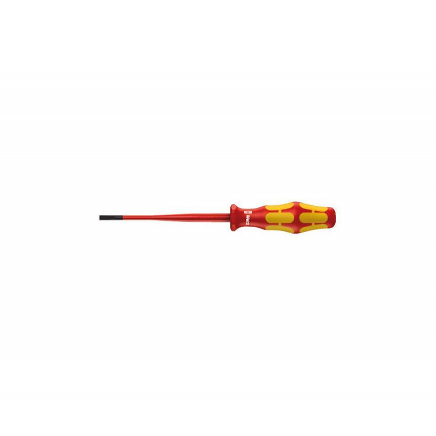 Wera 020129 Elektrikársky skrutkovač Kraftform Plus 0,8x4,0x100 mm typ 160 iSS VDE izolovaný so zníženým priemerom čepele a rukoväte