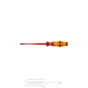 Wera 020129 Elektrikársky skrutkovač Kraftform Plus 0,8x4,0x100 mm typ 160 iSS VDE izolovaný so zníženým priemerom čepele a rukoväte Wera 020129 Elektrikársky skrutkovač Kraftform Plus 0,8x4,0x100 mm typ 160 iSS VDE izolovaný so zníženým priemerom čepele a rukoväte gallery main image