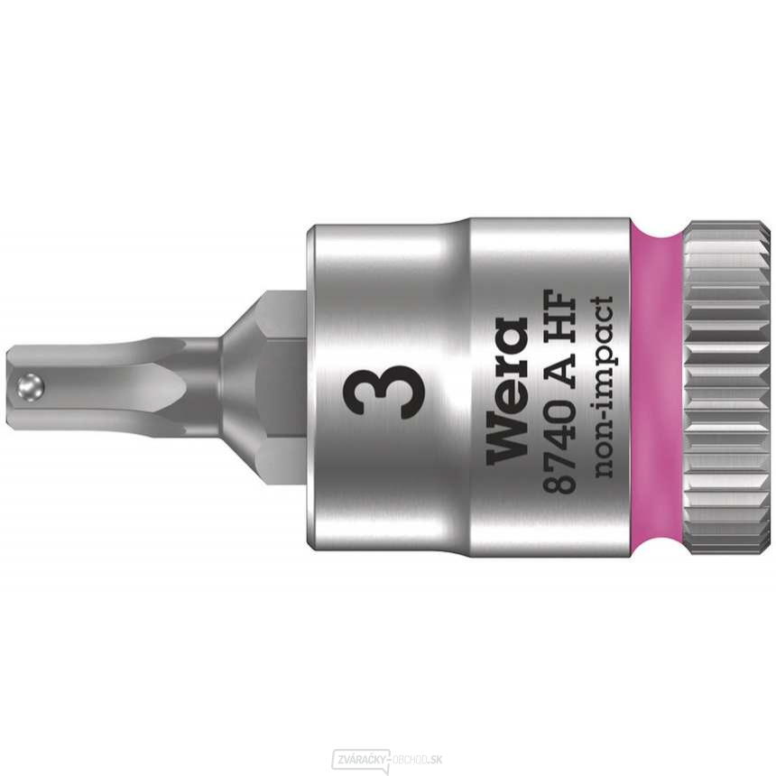 Wera 003332 Zyklop 1/4" 6-stranná 3 mm zásuvka na bity typ 8740 A HF s funkciou držania Wera 003332 Zyklop 1/4" 6-stranná 3 mm zásuvka na bity typ 8740 A HF s funkciou držania gallery main image