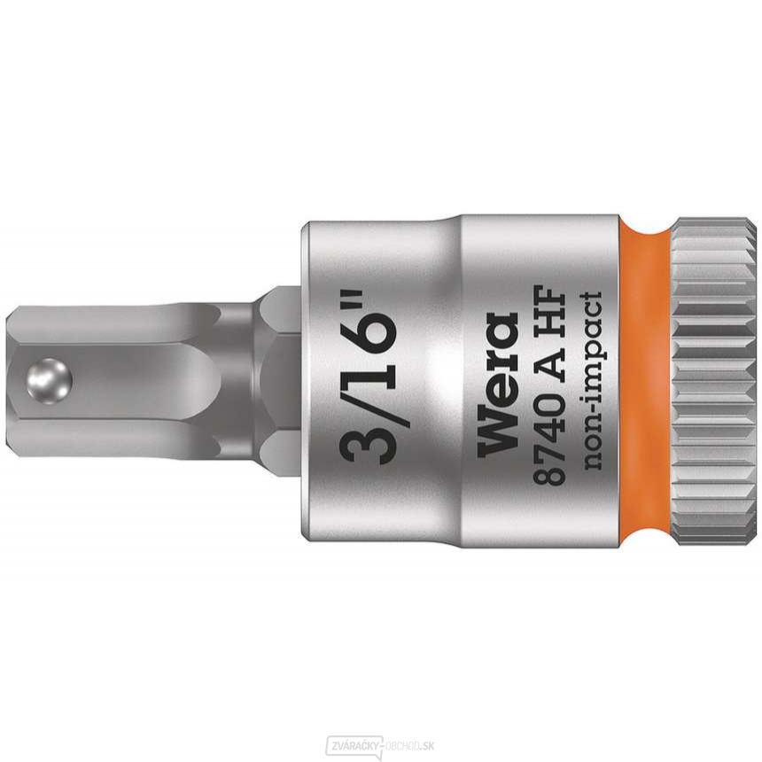 Wera 003386 Zyklop 1/4" 6-stranná zásuvka na bity 3/16" typ 8740 A HF s funkciou držania - palce