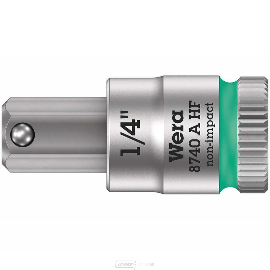 Wera 003388 Zyklop 1/4" 6-stranná 1/4" zásuvka na bity typ 8740 A HF s funkciou držania - palce Wera 003388 Zyklop 1/4" 6-stranná 1/4" zásuvka na bity typ 8740 A HF s funkciou držania - palce gallery main image