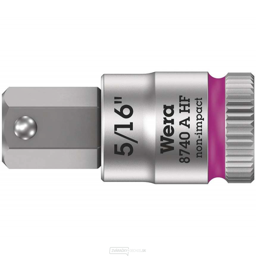 Wera 003389 Zyklop 1/4" 6-stranná zásuvka na bity 5/16" typ 8740 A HF s funkciou držania - palce