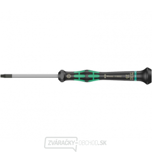 Wera 118052 TORX skrutkovač TX 15 BOx60 mm na použitie v elektronike Kraftform Micro typ 2067, s bezpečnostným kolíkom gallery main image