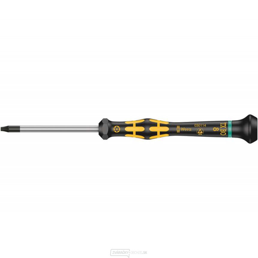 Wera 030114 ESD Kraftform Micro TORX® TX 8 BO x 60 mm skrutkovač s otvorom, typ 1567