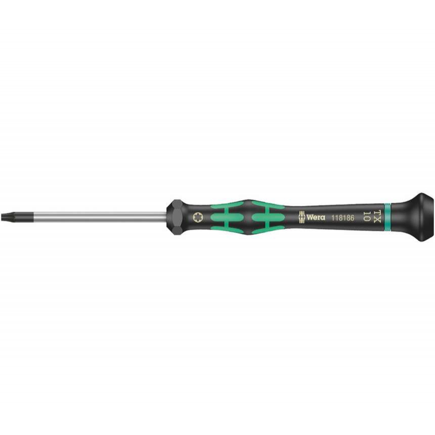 Wera 118186 Skrutkovač TORX TX 10 HFx60 mm na použitie v elektronike Kraftform Micro typ 2067, s bezpečnostným kolíkom